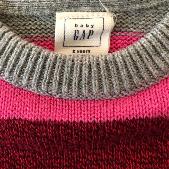 GAP Crazy Stripe Rainbow Sweater Dress, Size 2T - Picture 2 of 3